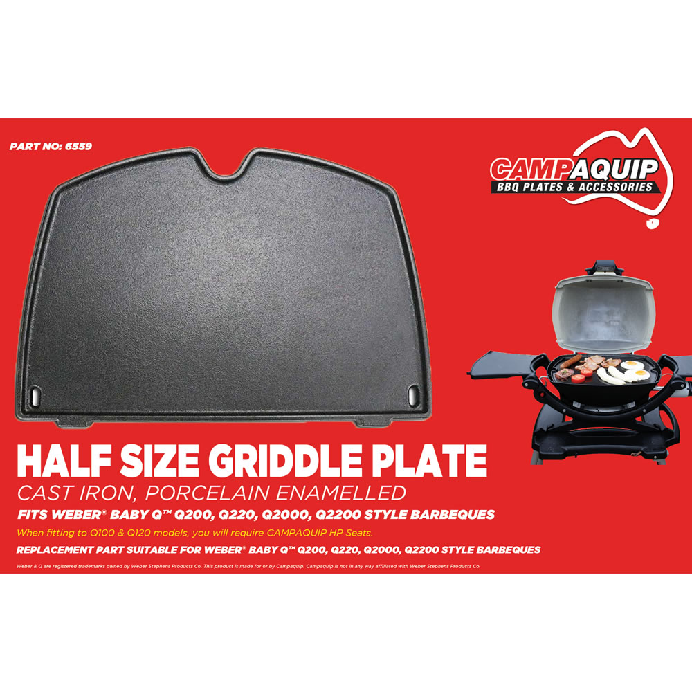 Campaquip Half Hotplate for Weber Q Models (Gen I & Gen II) - Image 4