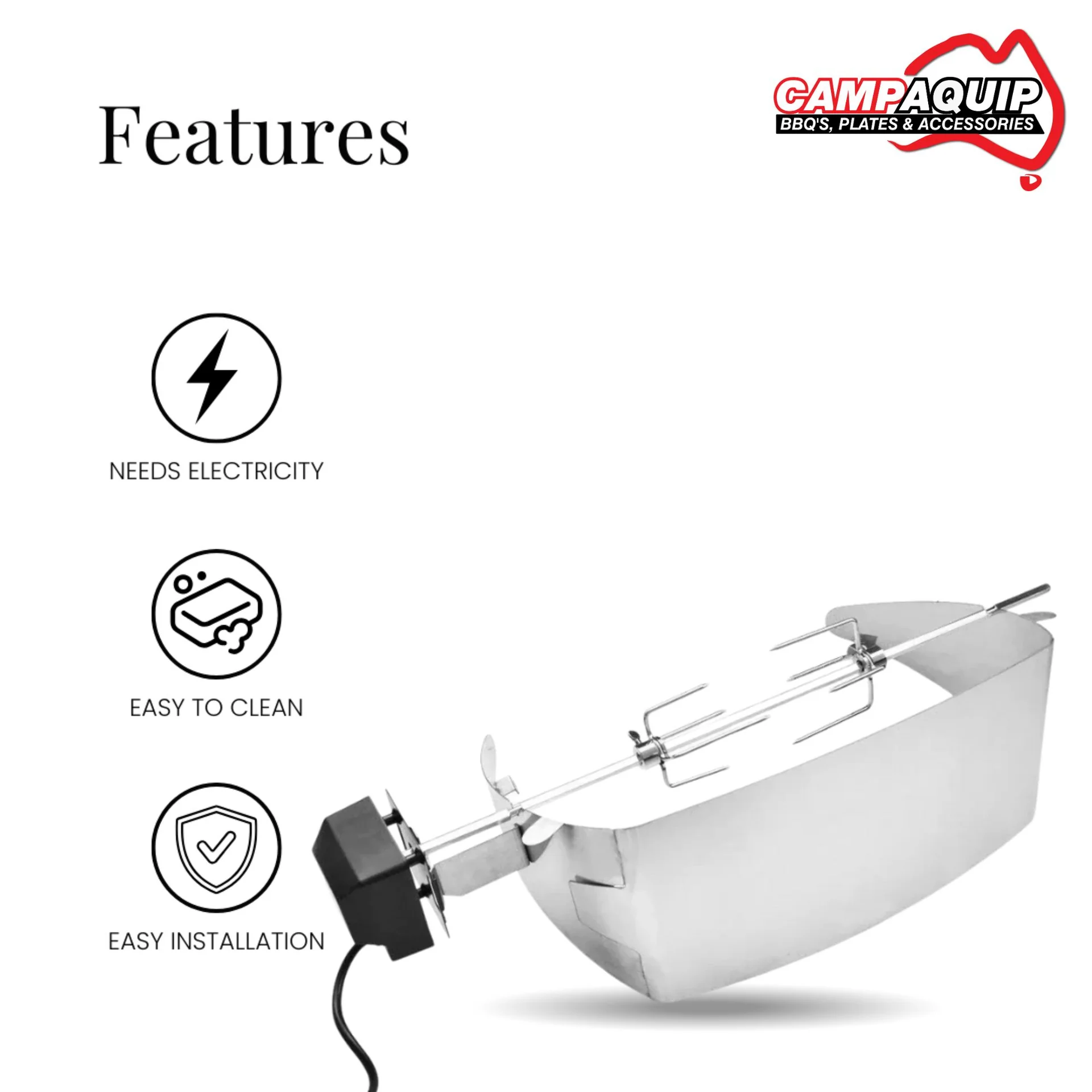 Campaquip Rotisserie for Weber Q2000 & Q2200 Gas BBQs - Image 7