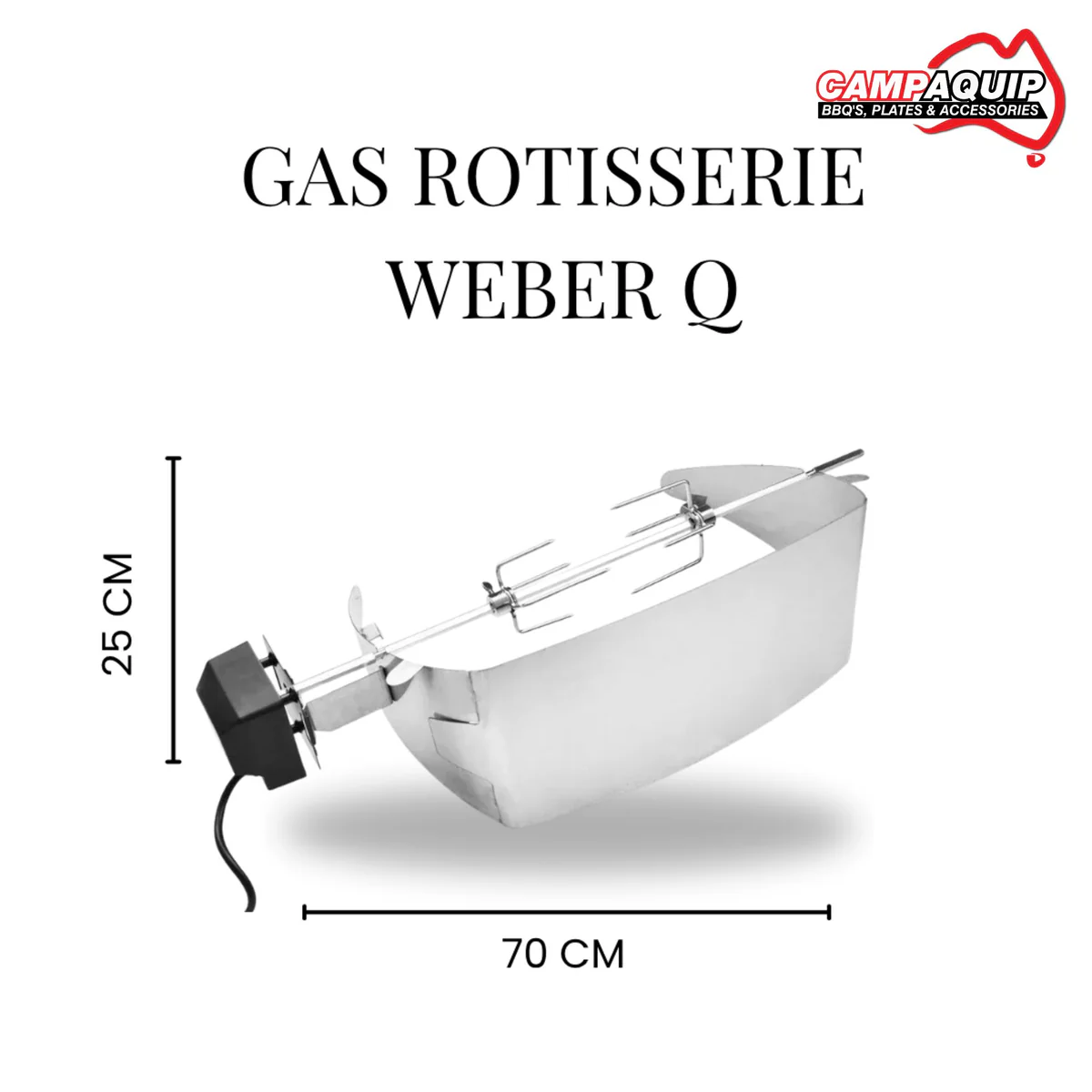 Campaquip Rotisserie for Weber Q2000 & Q2200 Gas BBQs - Image 5
